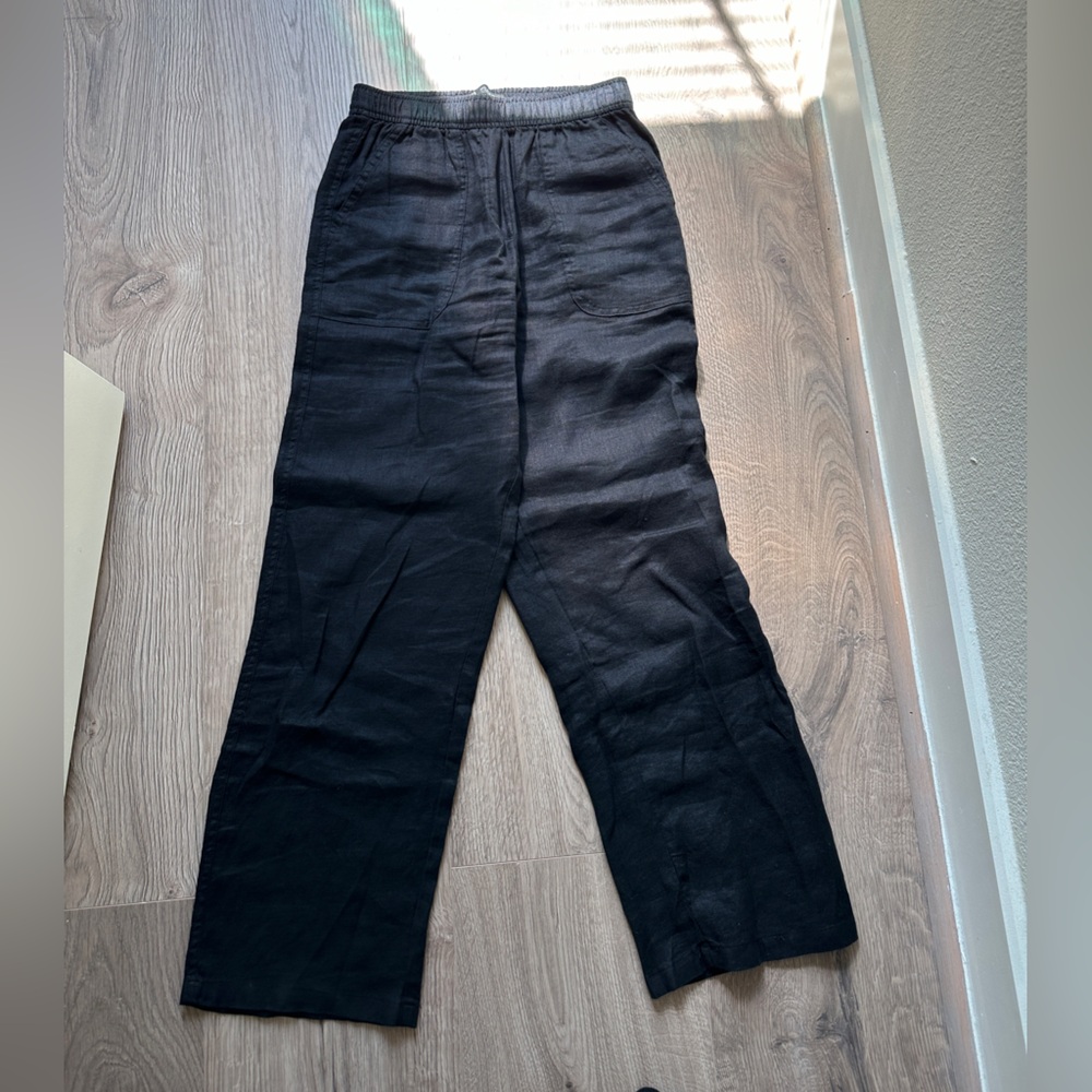 Zara black linen pants